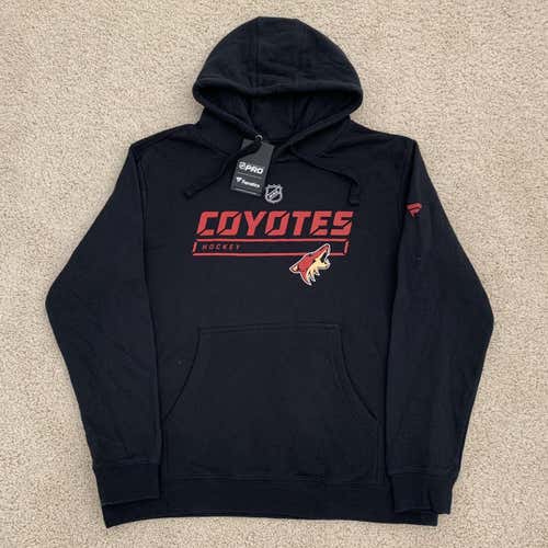 Arizona Coyotes Fanatics Black Authentic Pro Rinkside Prime Pullover Hoodie Men's Size XL