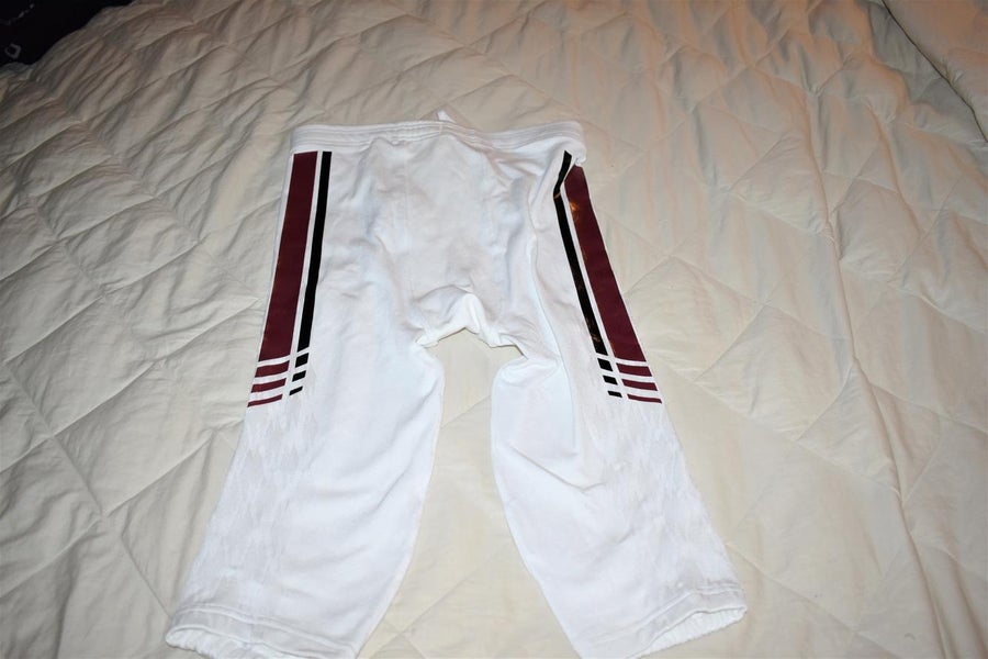 NEW adidas Football Pants, White w/Maroon/Black Stripes, 2XL SidelineSwap