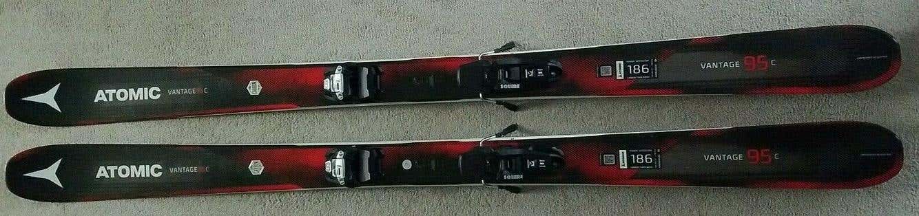 Used Unisex 2018 All Mountain Atomic Vantage Skis With Bindings Max Din 11