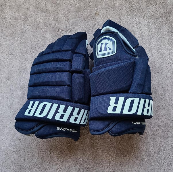 Like New - 14W Pro Stock Warrior Franchise Penguins gloves (same color as Columbus Third Jersey)