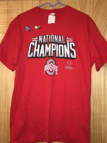 NEW OLD STOCK  LARGE   2014 Ohio State National Championship T-Shirt