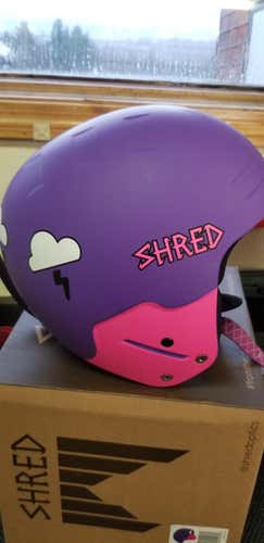 Purple New Small Shred Basher Helmet FIS Legal