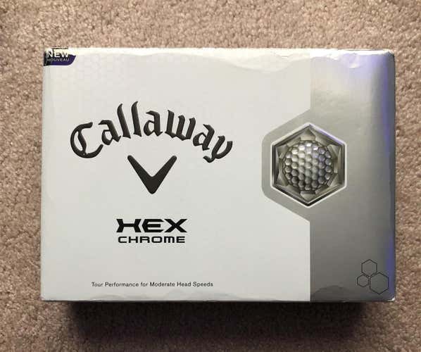 White New Callaway Hex Chrome 12 Pack (1 Dozen) Balls
