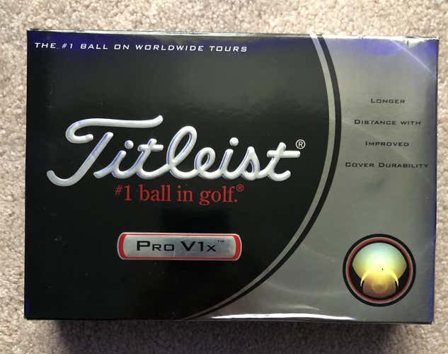 White New Titleist Pro V1x 12 Pack (1 Dozen) Balls