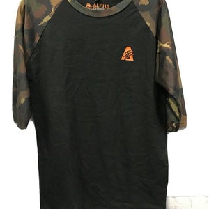 Mens Large Alpha Beast Black / Brown Camo Sleeve Compression Shirt