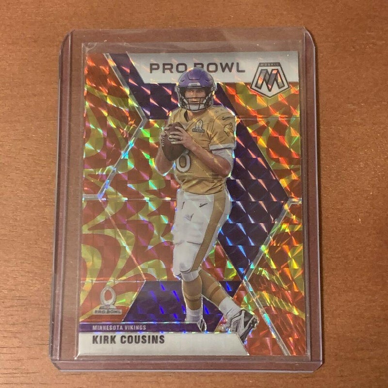Kirk Cousins Vikings Pro Bowl Panini Mosaic Gold Reactive Prizm Base Card #253