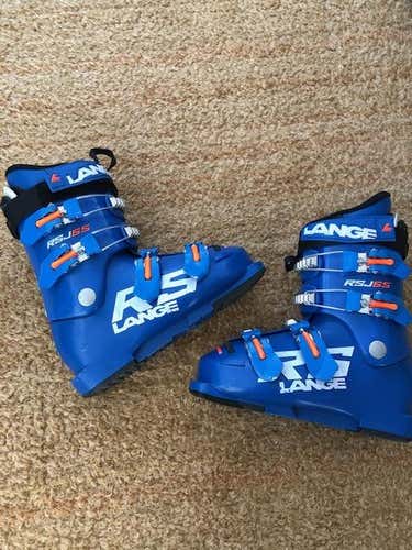 Used Unisex Lange Kids Racing RSJ 65 Ski Boots - PRICED TO SELL ASAP