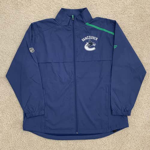 NEW! Vancouver Canucks Fanatics Branded Authentic Pro Rinkside Anorak 1/4-Zip Jacket Men's Size XL