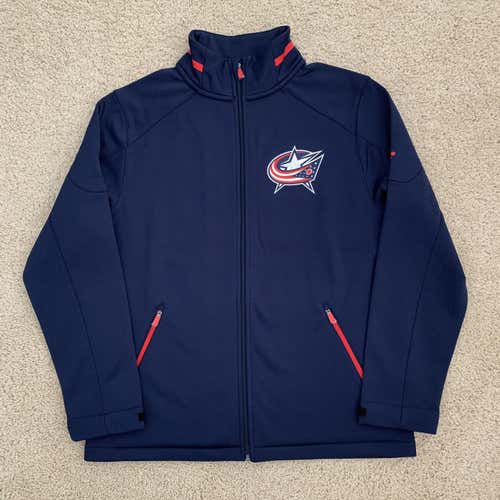 Team Issued Columbus Blue Jackets Fanatics Authentic Pro Rinkside Zip Jacket Men's Size Large