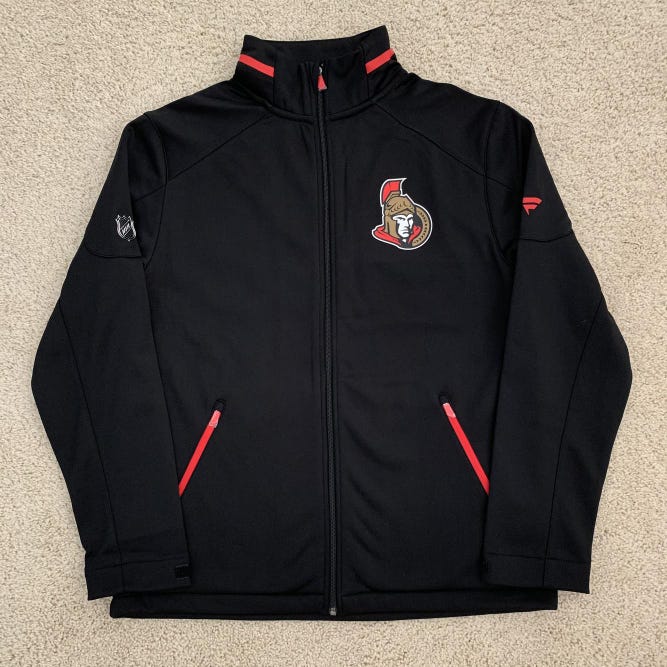 Team Issued Fanatics Ottawa Senators Authentic Pro Rinkside Full-Zip Jacket Men's Size Large