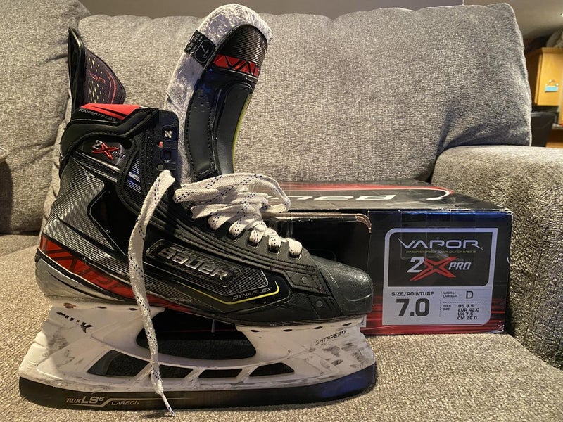 Used Senior Bauer Vapor 2X Pro Hockey Skates Regular Width Size 7