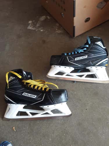 Used Senior Bauer Supreme S170 Hockey Goalie Skates Regular Width Size 9.5