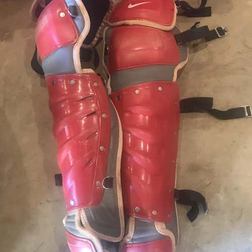 Red Adult Nike Catcher's Leg Guard