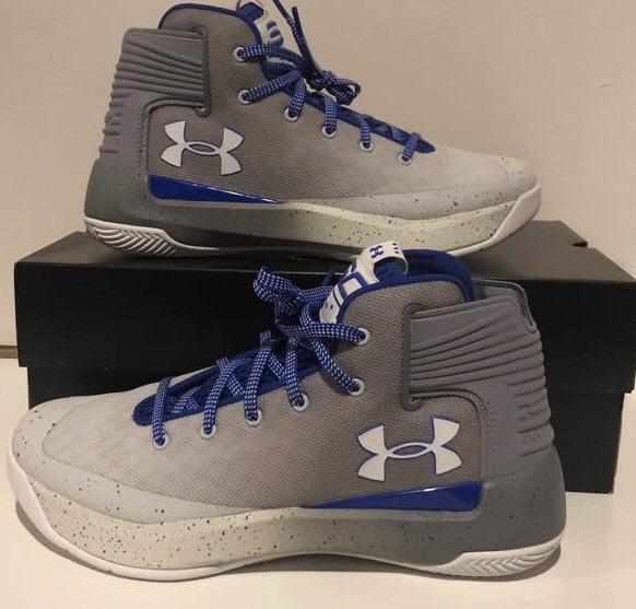 blue and gray under armour shoes