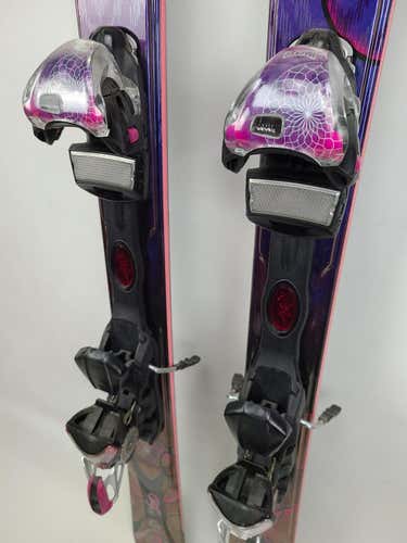 Used K2 Super Free 146 Cm Downhill Ski Womens Combo