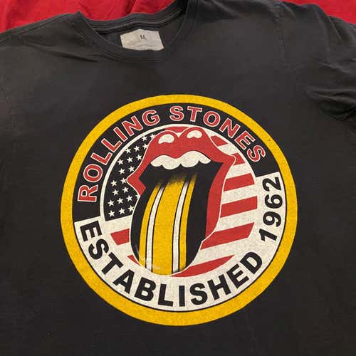 2015 Rolling Stones Pittsburgh Steelers Edition Heinz Field Concert Tour Shirt Black Adult Medium