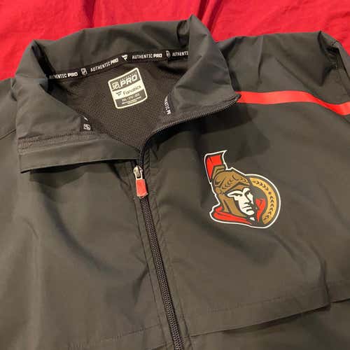 Ottawa Senators Authentic Pro Coaches Full Zip Track Suit Jacket Black Adult XXL