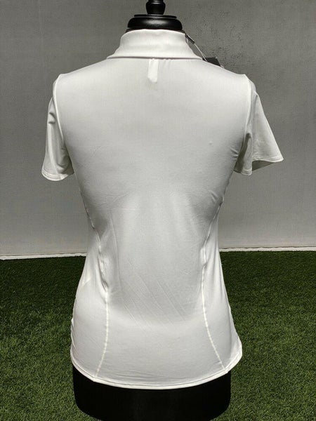 Under Armour Women's Leader Solid Golf Polo Shirt White Small (S) NWT #62646