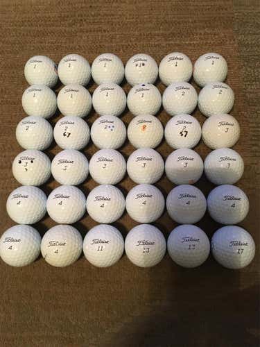 White Used Titleist Pro V1 36 Pack (3 Dozen) Balls