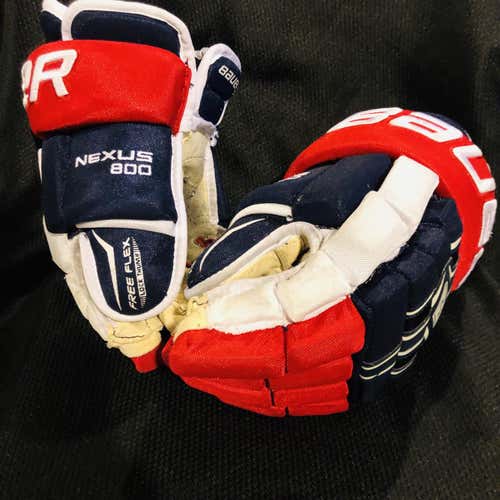 Blue Used Bauer Nexus 800 14" Gloves