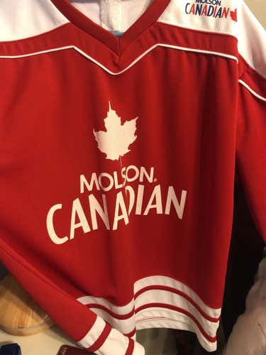 Red Adult Large Molson Jersey