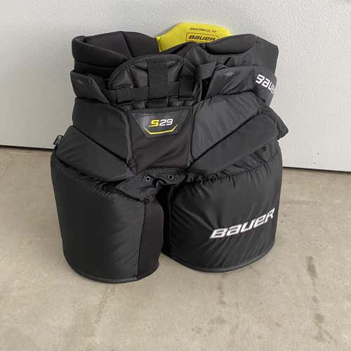Black Senior Medium Bauer S29  Hockey Goalie Pants