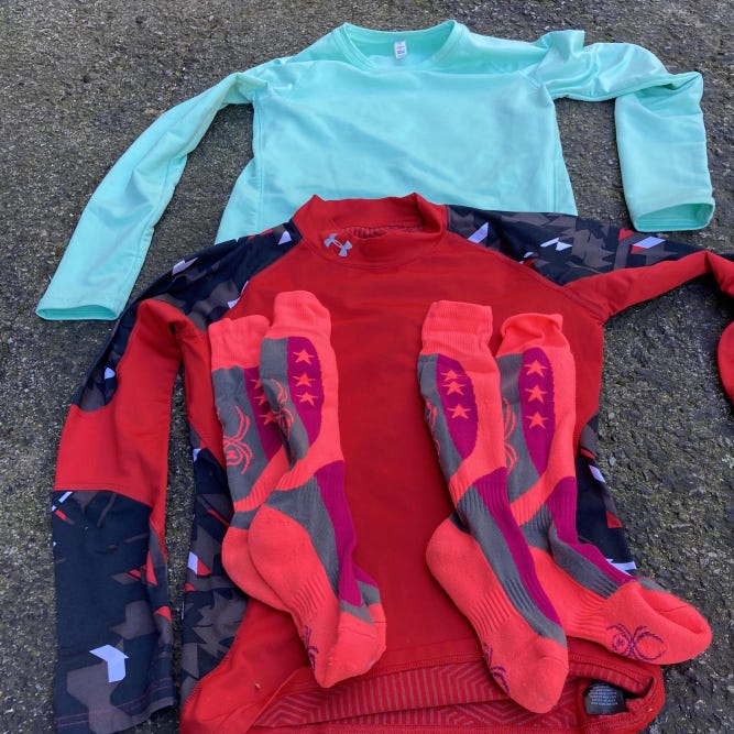 Red Youth  Under Armour Base Layers