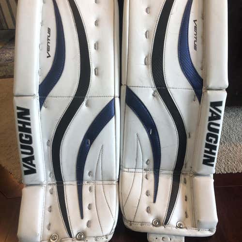 White Junior 26" Vaughn Ventus LT68 Goalie Leg Pads