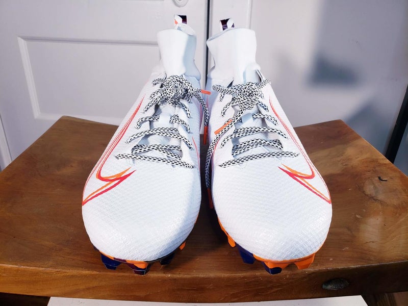 Nike Vapor Untouchable Football Cleats Orange White Camo Size