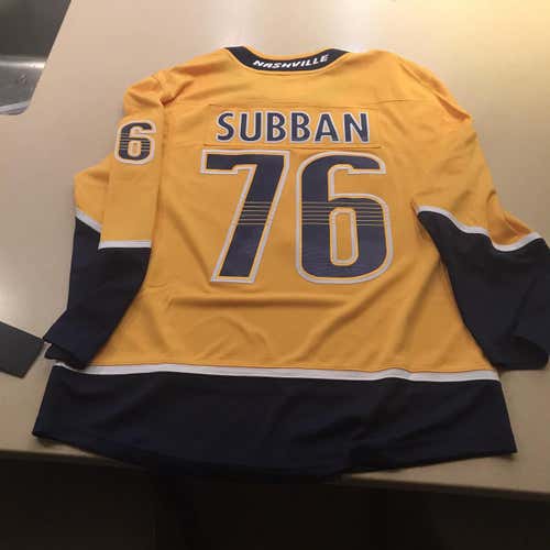 New Adult XL NHL Nashville Predators PK Subban Jersey Yellow