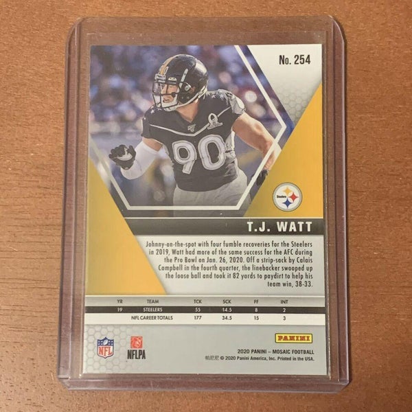 TJ Watt Pittsburgh Steelers Mosaic Pro Bowl Base Card #254