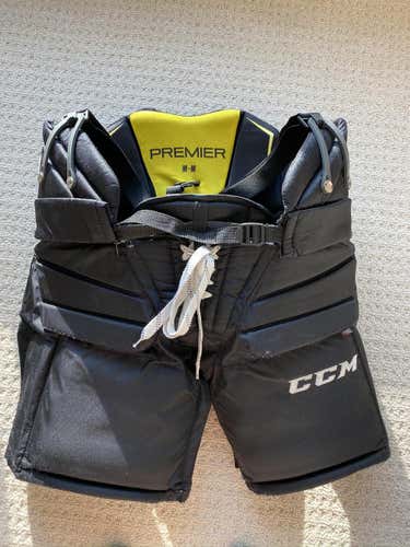 Black Used Senior Medium CCM Premier Pro Hockey Goalie Pants