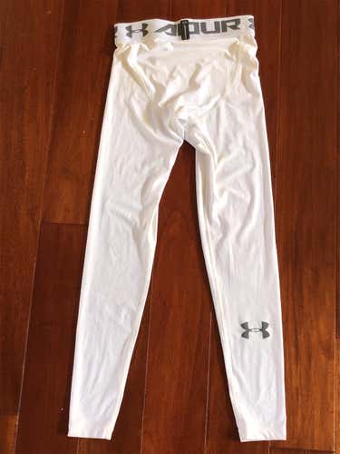 White Adult Medium Under Armour Compression Pant
