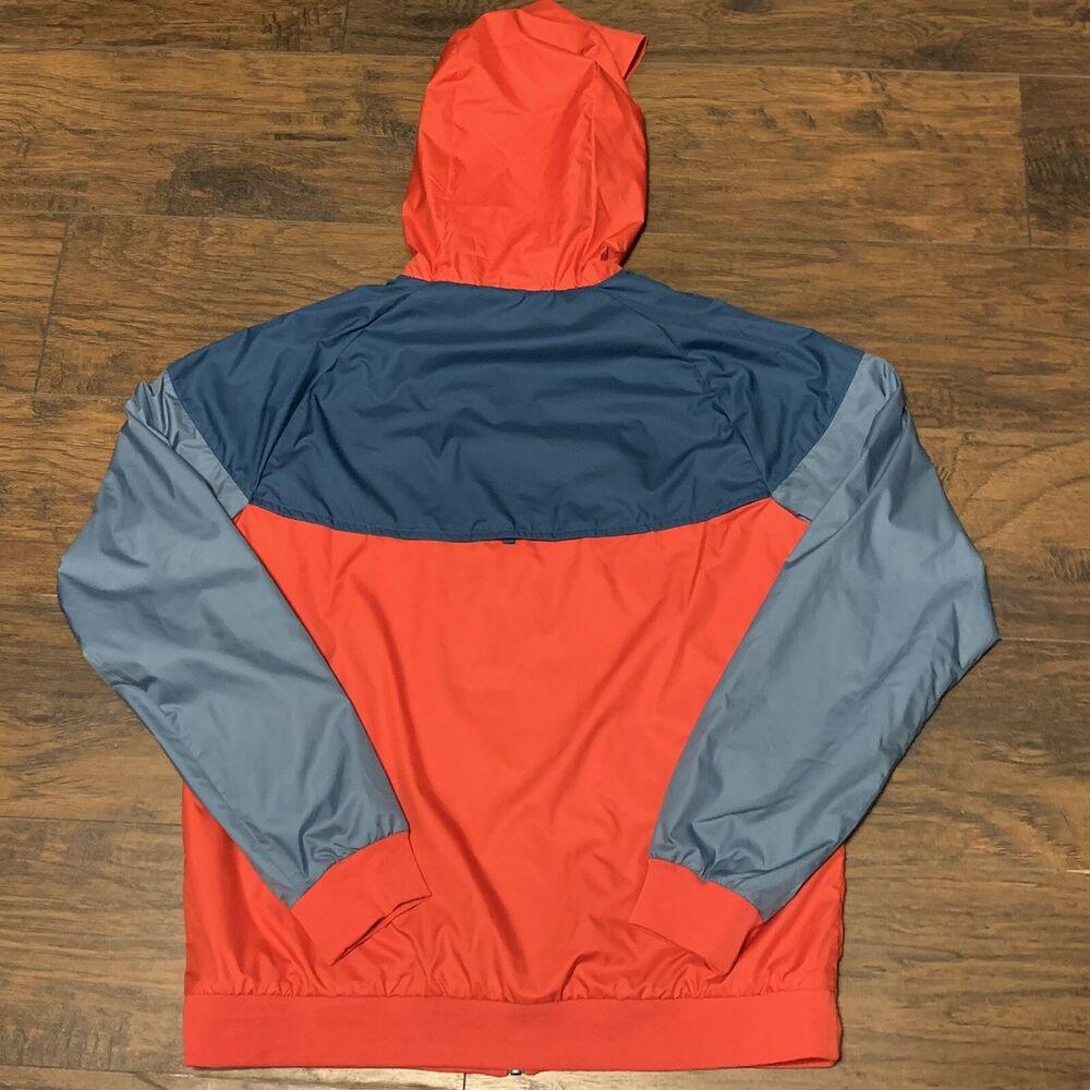 red and navy blue nike windbreaker