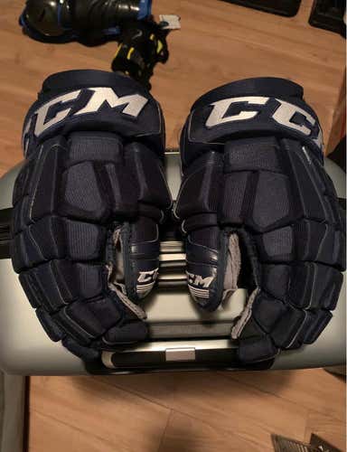 Blue Used Senior CCM HGCL Gloves 13" Pro Stock