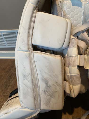 White Senior 35" Brian's Gnetik Pro 3  Goalie Leg Pads