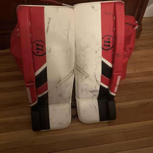 32+1" Warrior Ritual G5 Red Black White Intermediate  Goalie Leg Pads