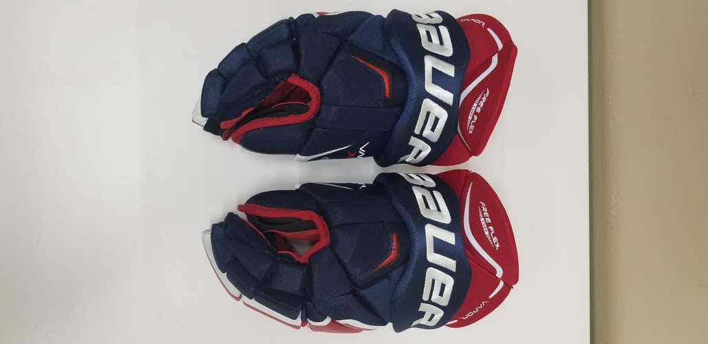 Red/Navy Blue New Senior Bauer Vapor X100 Gloves 15"