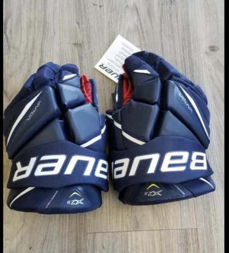 Blue Senior Bauer Vapor X2.9 13"  Gloves