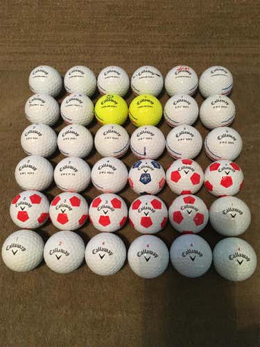 White Used Callaway Chrome Soft 36 Pack (3 Dozen) Balls