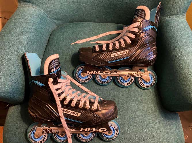 Used Senior Bauer RSX Inline Skates Regular Width Size 9