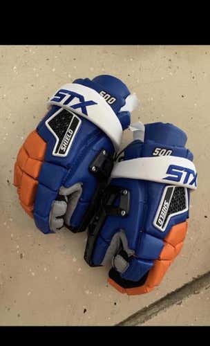 Blue New Goalie STX Shield 500 13" Lacrosse Gloves
