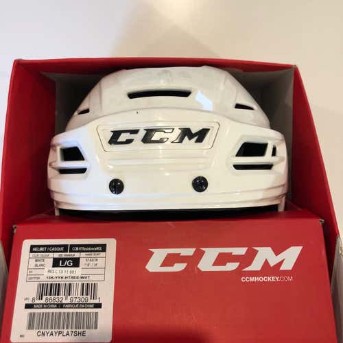 New White CCM Resistance Large Helmet