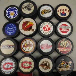 Ontario Hockey League Defunct team pucks