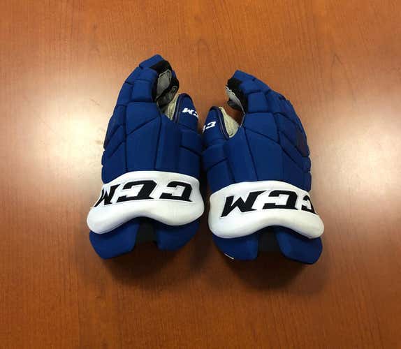 Blue Used Senior CCM HGTK Gloves 13" Pro Stock