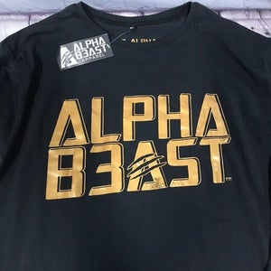 Mens Medium Alpha Beast Black / Gold T-shirt New With Defects