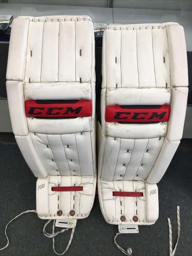 Senior Adult Size 37” Inch Pro Stock CCM Retro Flex Ice Hockey Goalie Leg Pads