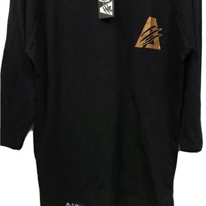 3/4 Sleeve Alpha Beast Tshirt Black / Gold Mens Large New With Tags