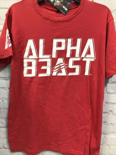 Mens Red Alpha Beast T-shirt Size Small New With Tags Red / White