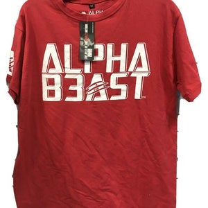 Mens Alpha Beast Tshirt Red / White Size Medium New With Tag